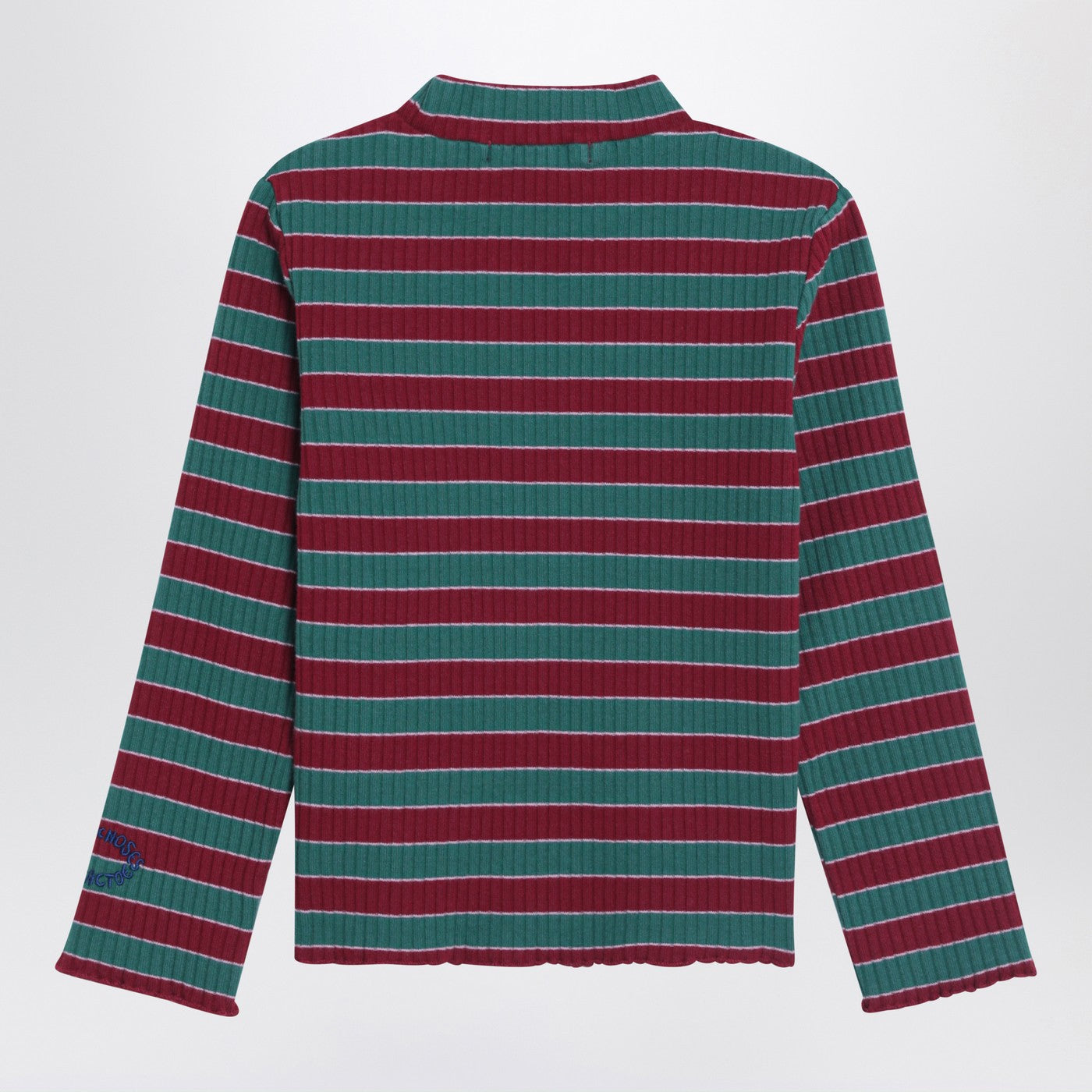 Ribbed striped cotton sweater
