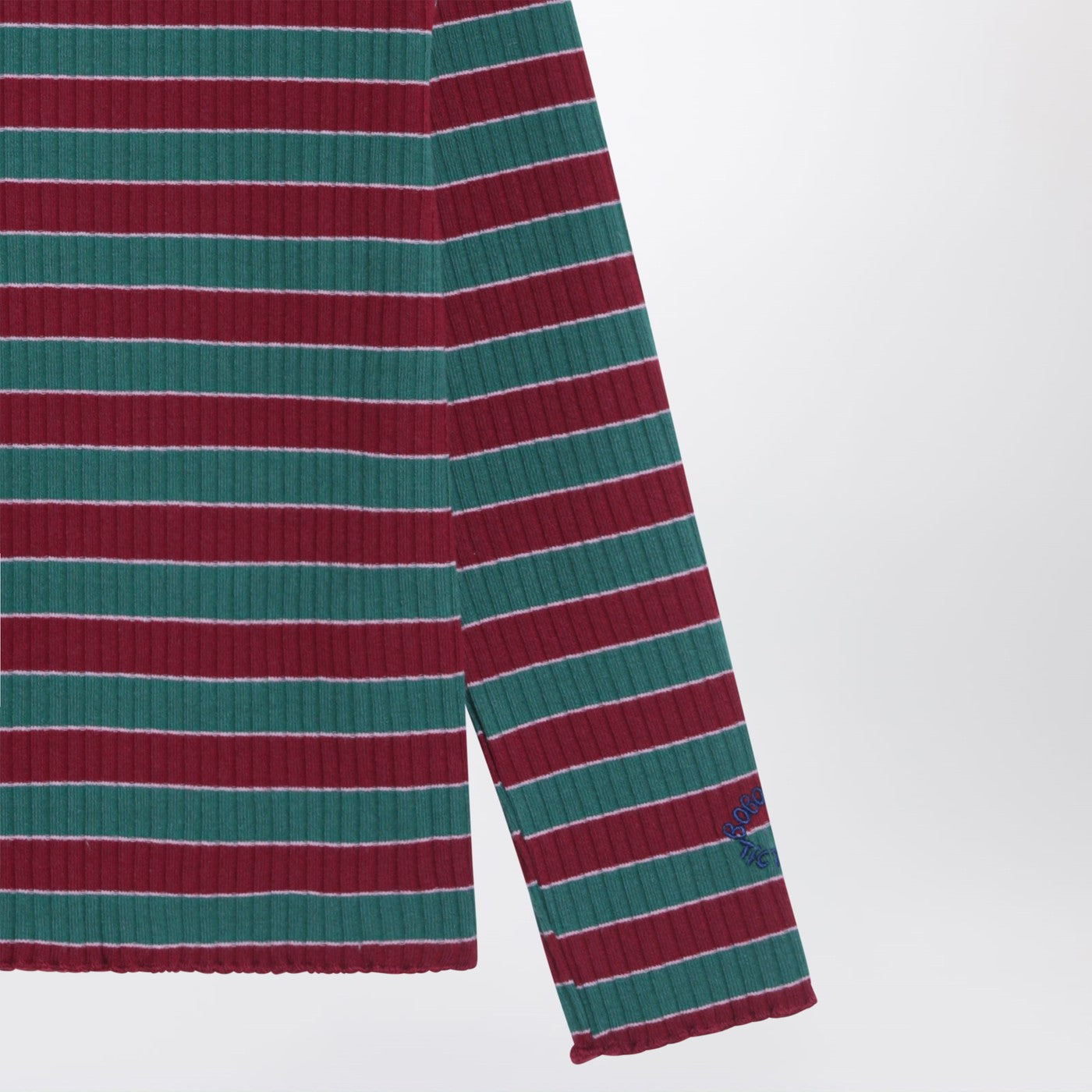 Ribbed striped cotton sweater