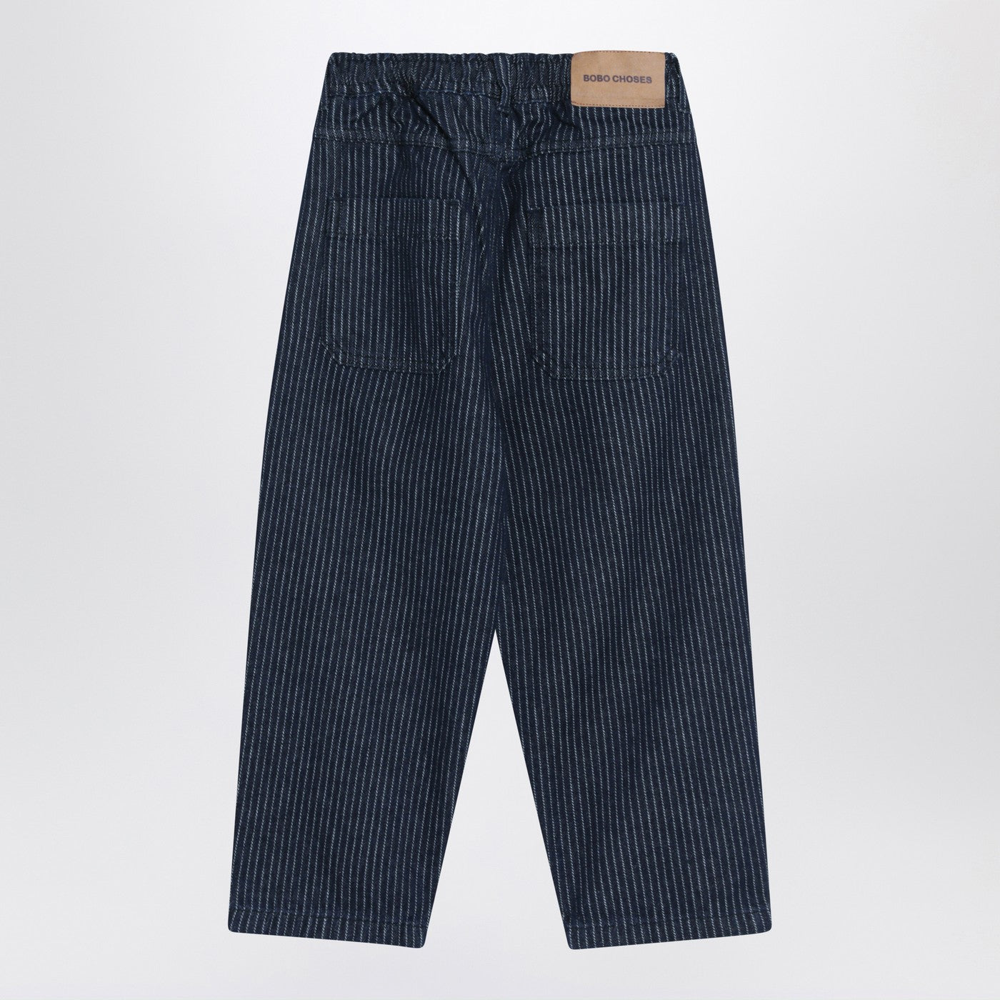 Navy blue striped jeans