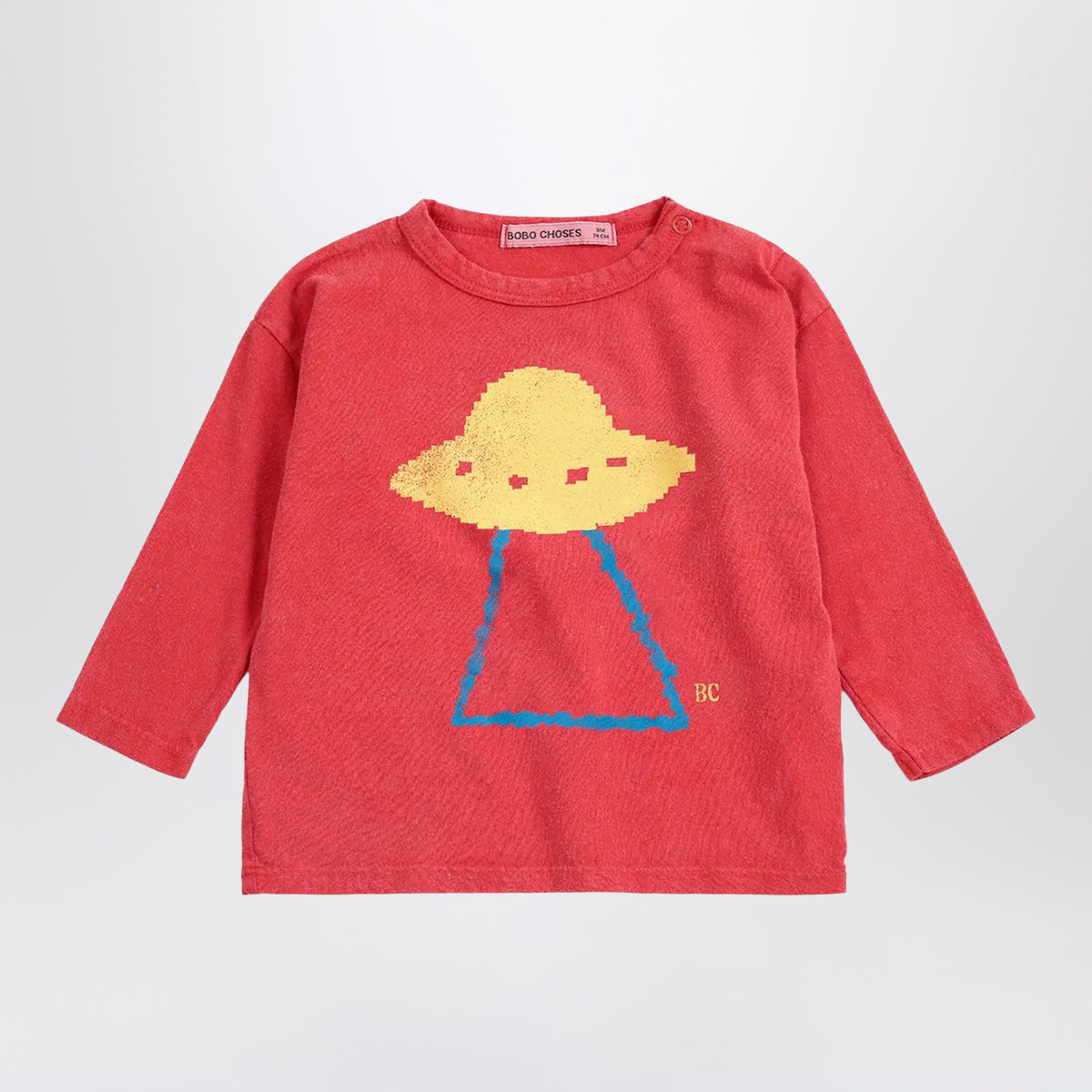 T-shirt Red Pixel Abduction en coton biologique