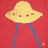 T-shirt Red Pixel Abduction en coton biologique