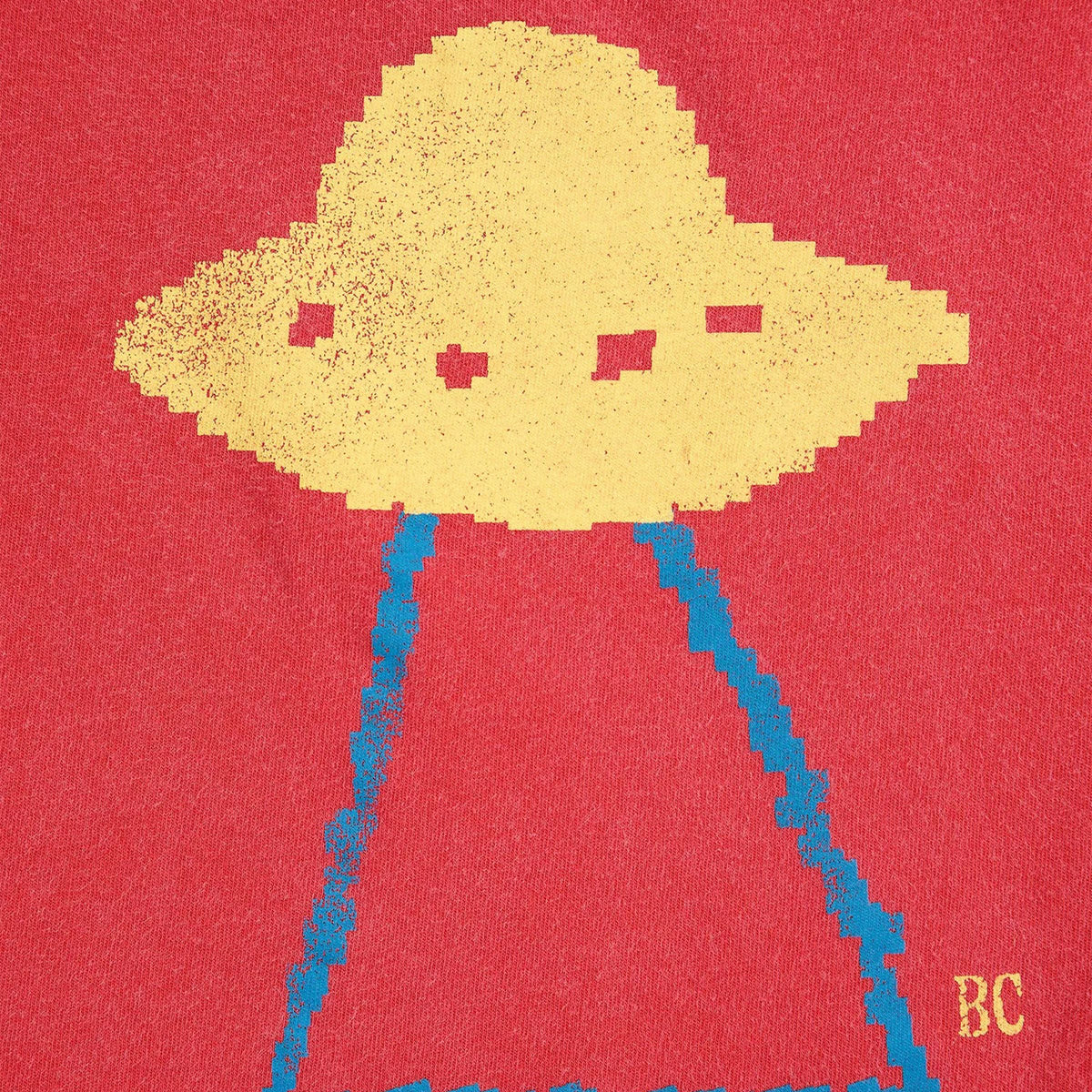 T-shirt Red Pixel Abduction en coton biologique