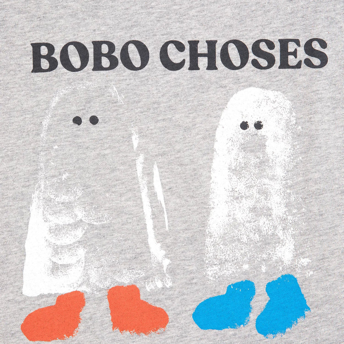 Maglietta Booty Ghosts grigia chiara in cotone