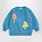Mush Monster Duo Blaues Baumwoll-Sweatshirt