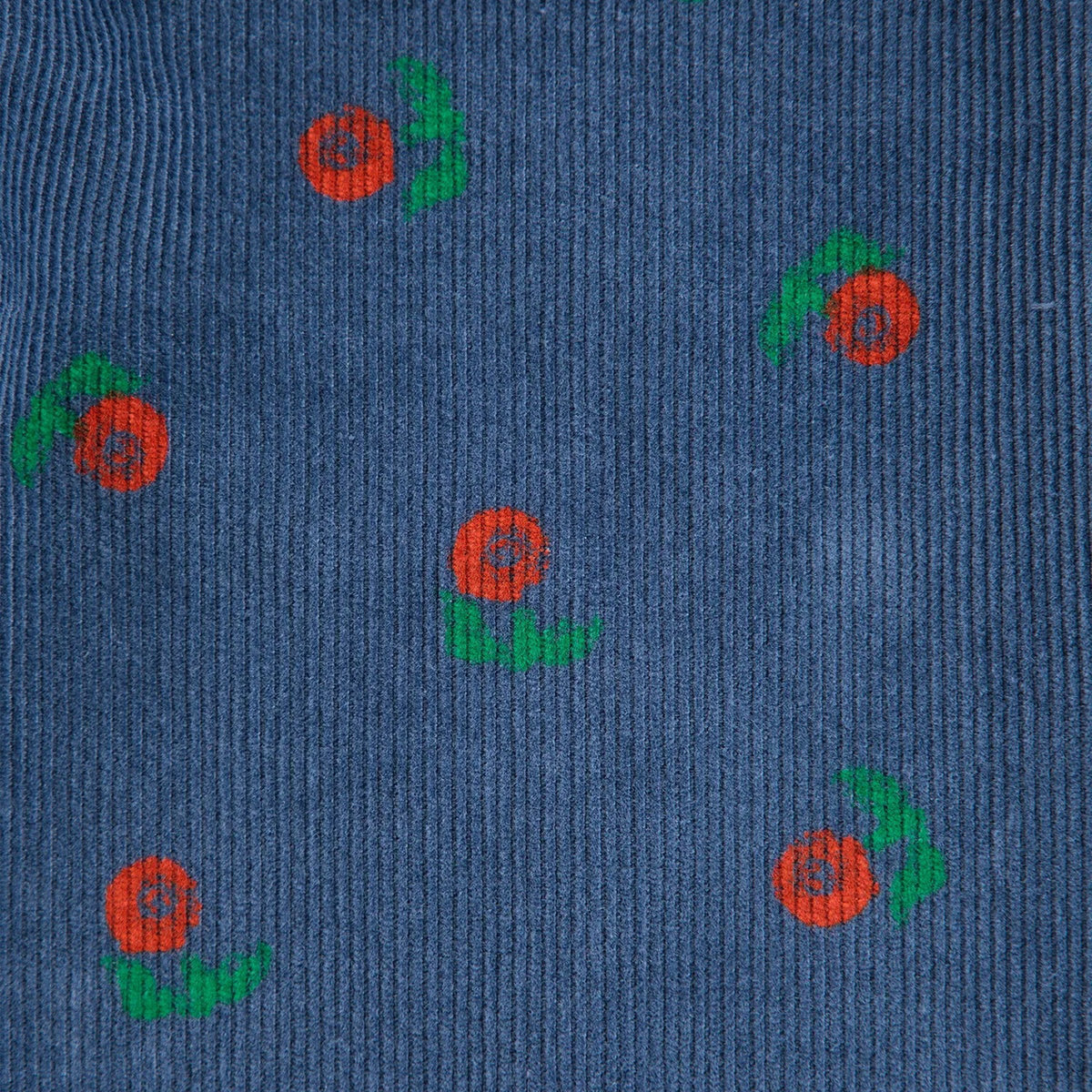 Pantaloni blu navy in velluto a coste