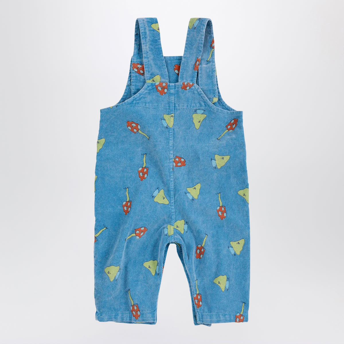 Blaue Mush Monster Duo Latzhose aus Cord