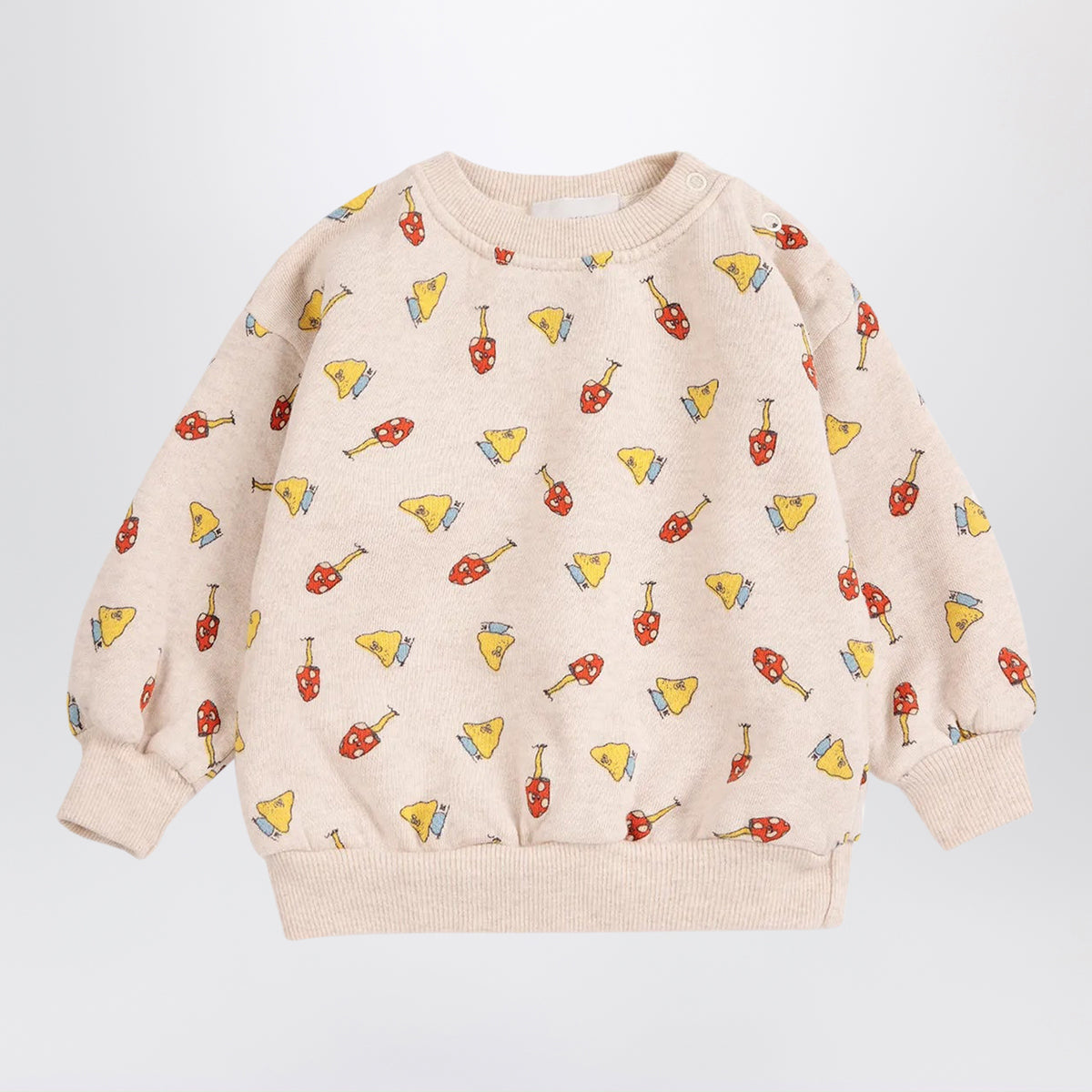 Mush Monster Duo Elfenbeinfarbenes Baumwoll-Sweatshirt