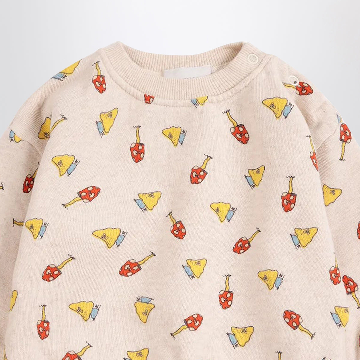 Mush Monster Duo Elfenbeinfarbenes Baumwoll-Sweatshirt