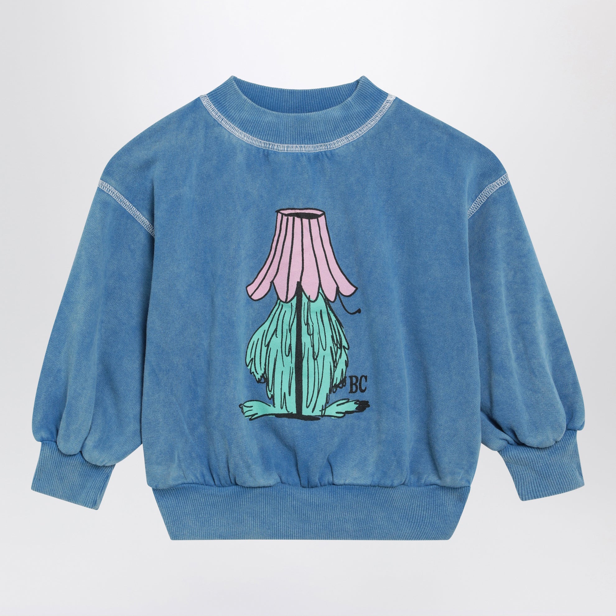 Hidden Monster sweatshirt in blue cotton