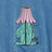 Hidden Monster sweatshirt in blue cotton