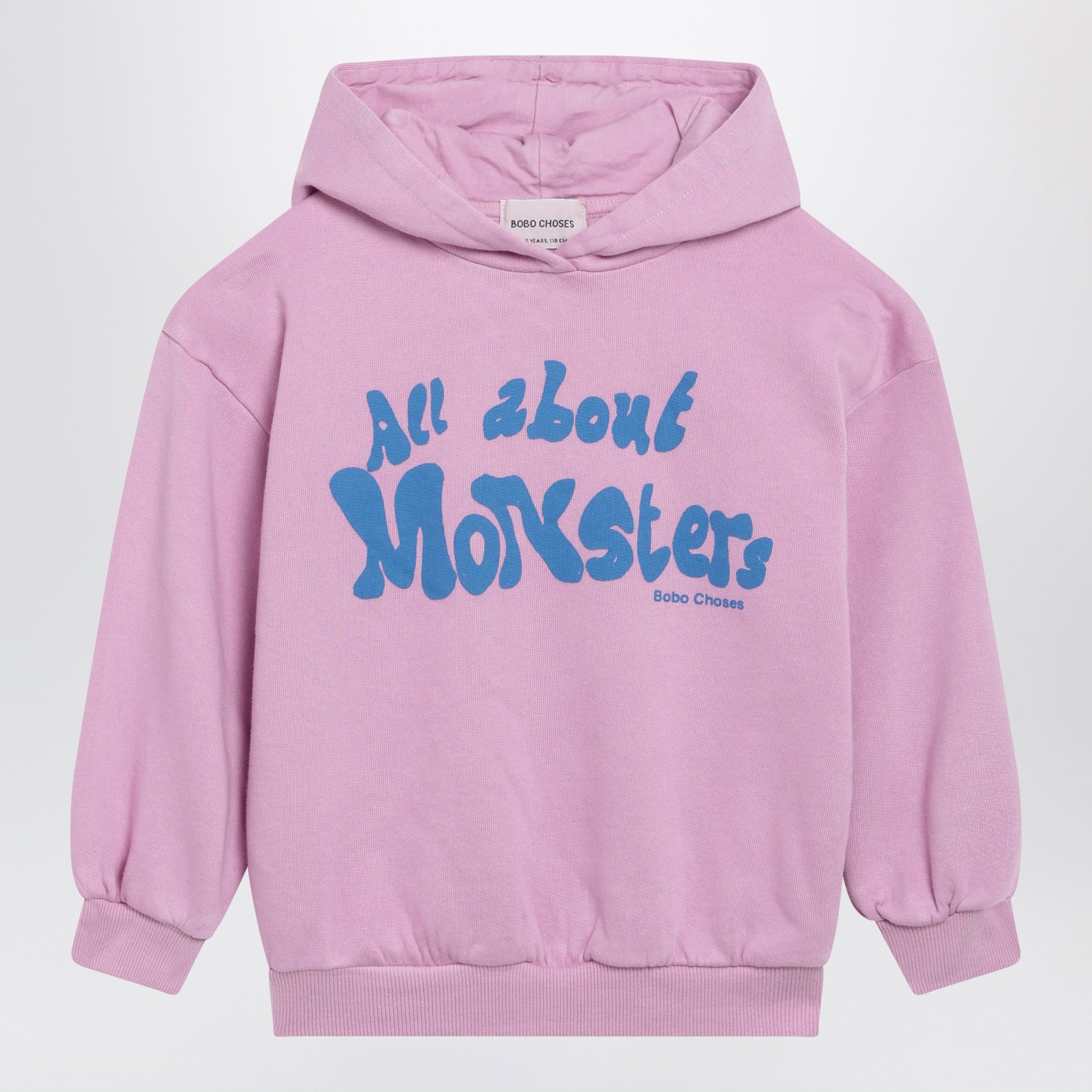 Felpa con cappuccio All About Monsters rosa in cotone