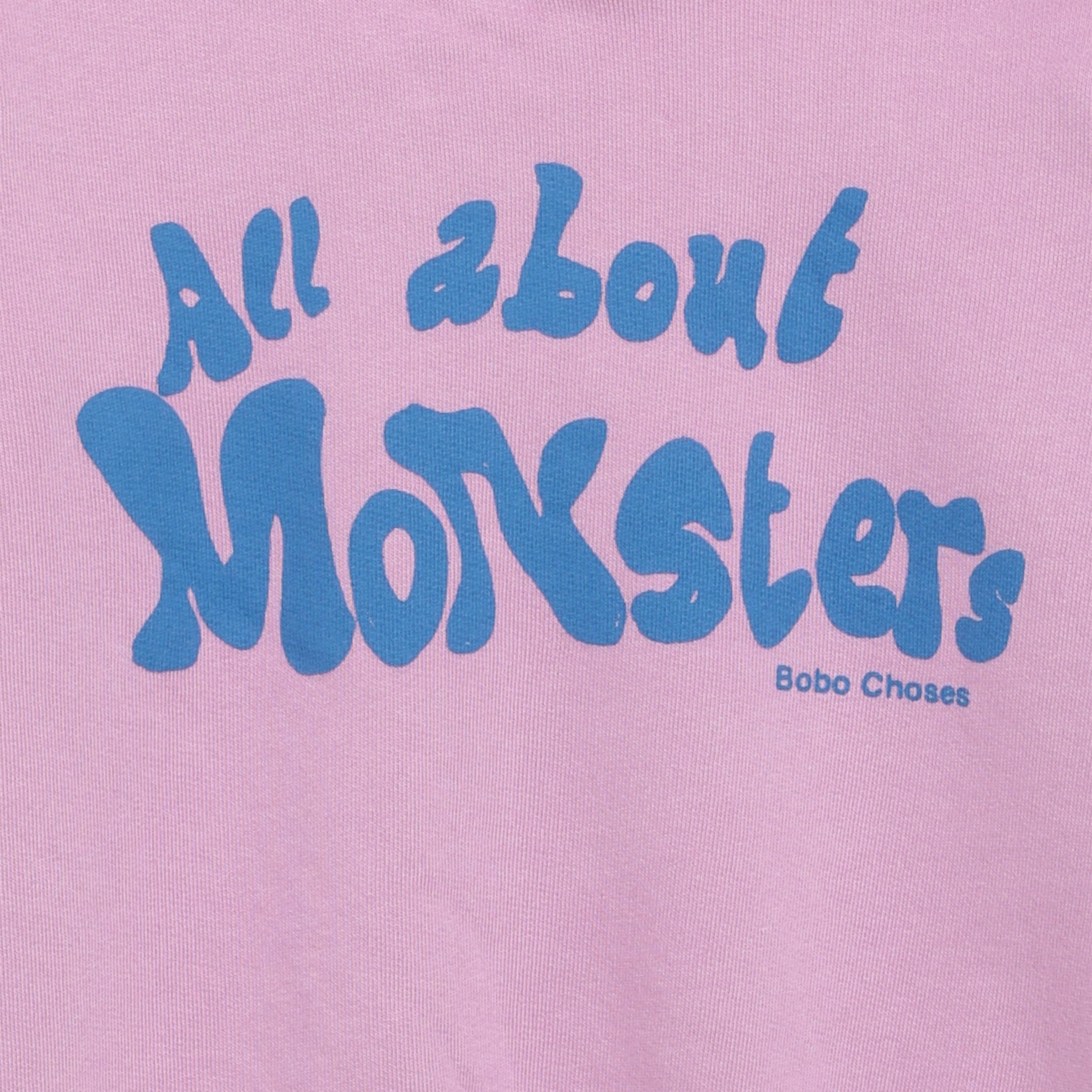 Felpa con cappuccio All About Monsters rosa in cotone