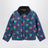Marineblaue Wendejacke mit Blumenmuster