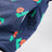 Marineblaue Wendejacke mit Blumenmuster