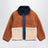 Marineblaue Wendejacke mit Blumenmuster