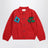 Cardigan rosso in misto lana