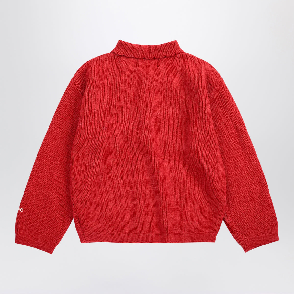 Red cardigan in wool blend