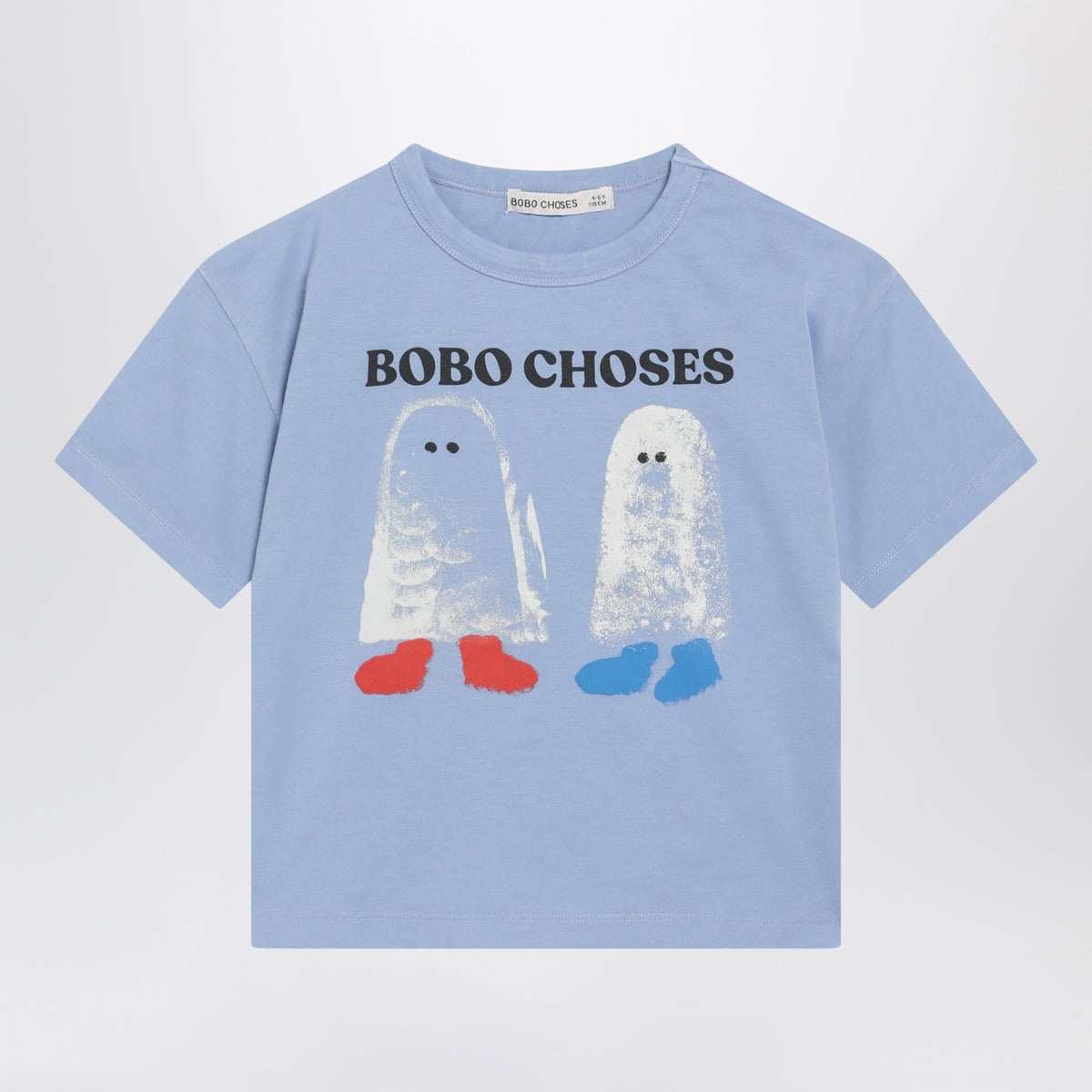 T-shirt a maniche corte Booty Ghosts azzurra in cotone