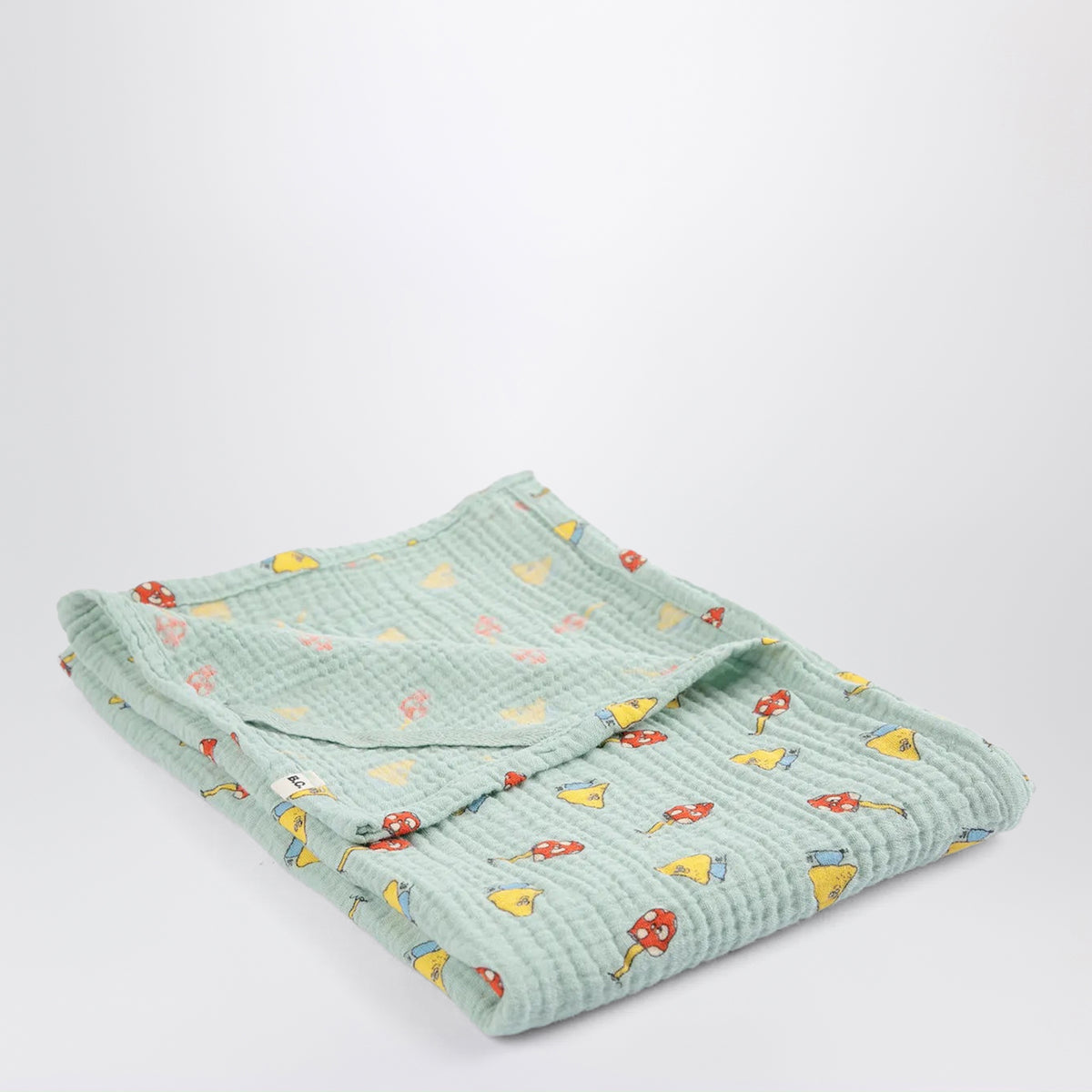 Light green cotton muslin blanket