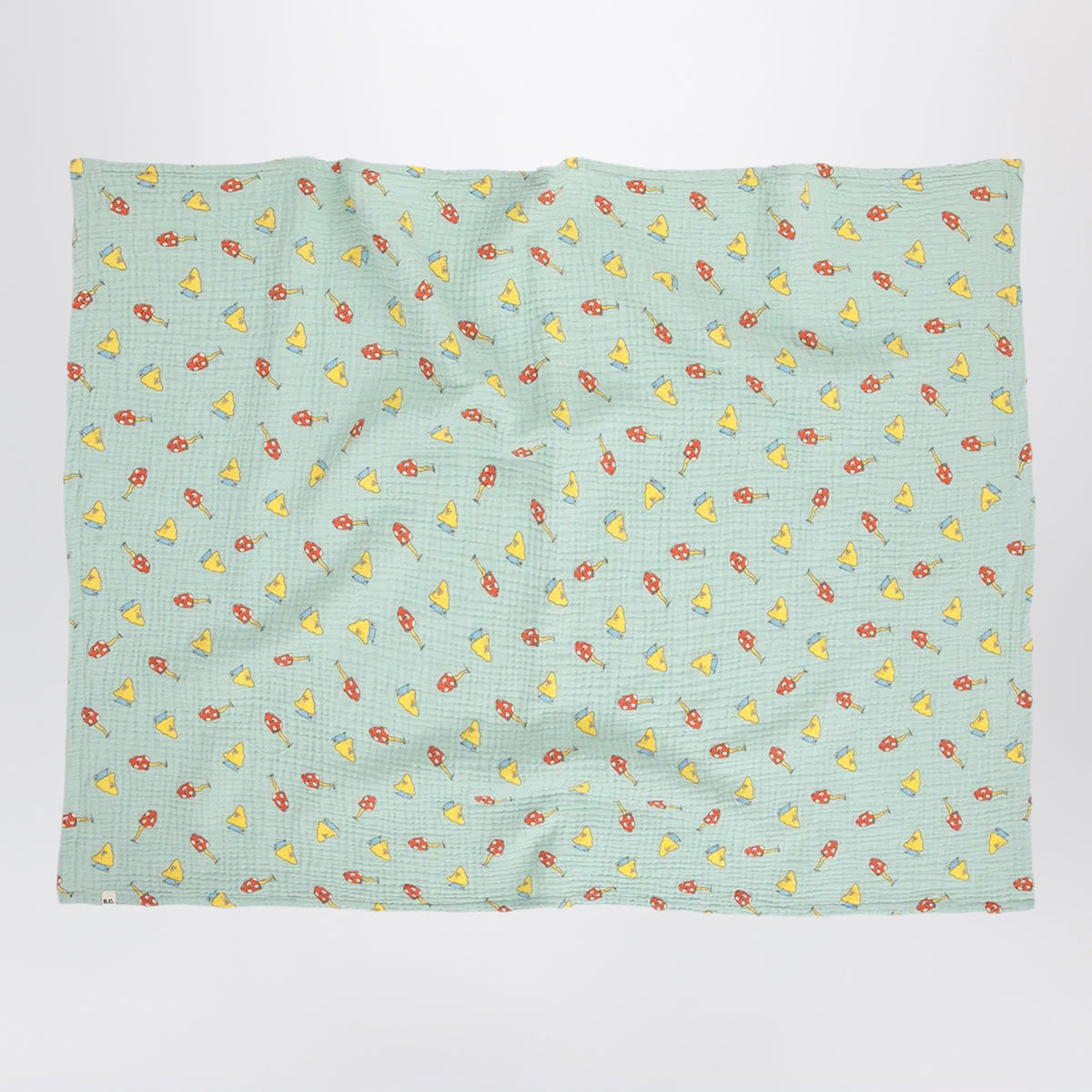 Light green cotton muslin blanket