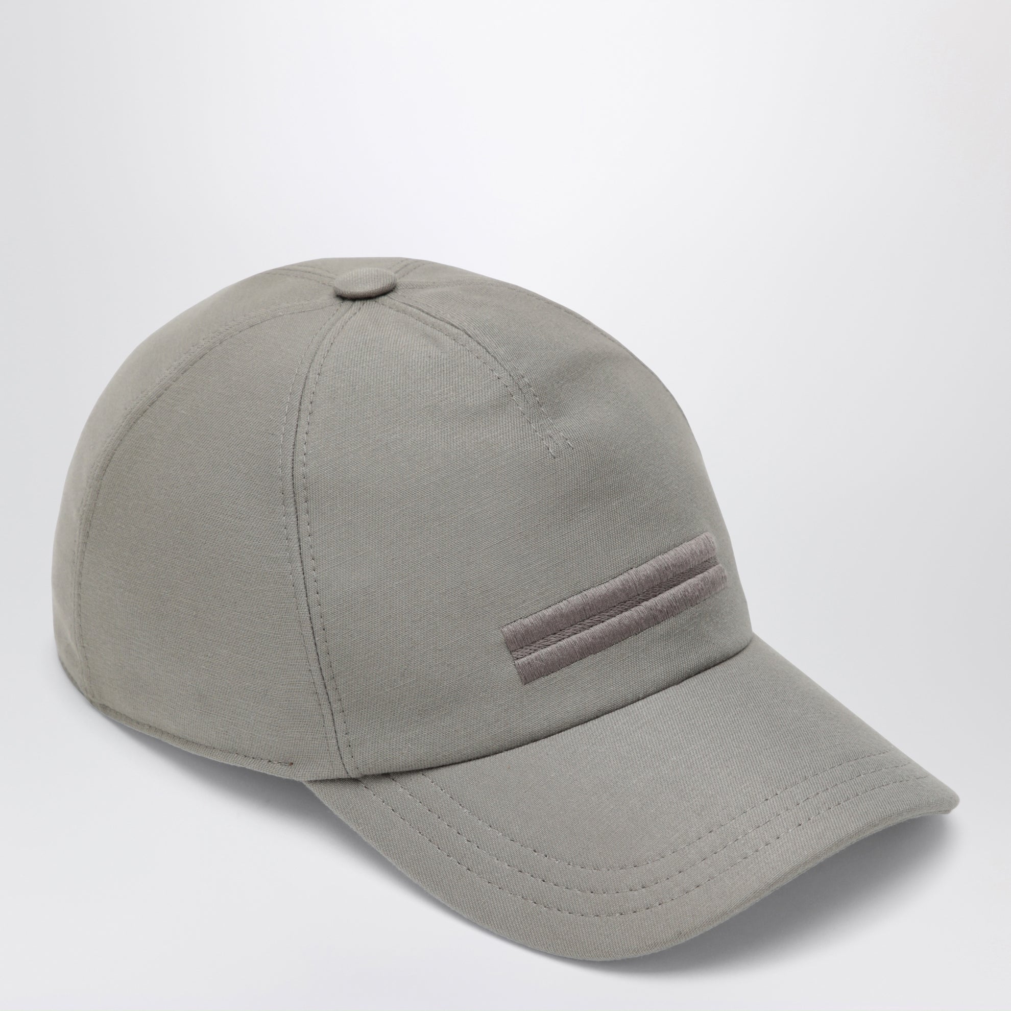 Taupe cotton baseball cap