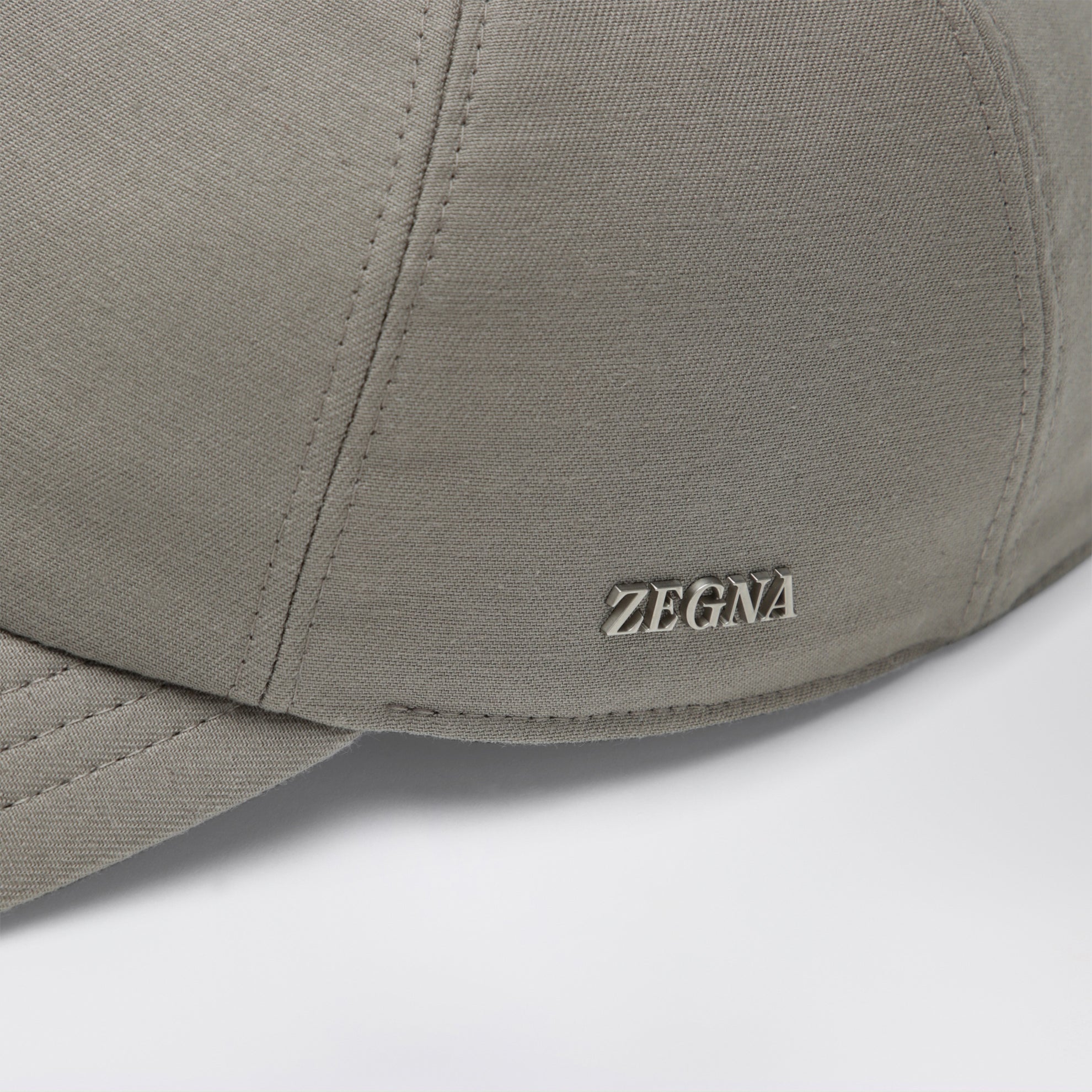 Taupe cotton baseball cap