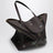Puzzle Fold XL Cats bag in brown leather