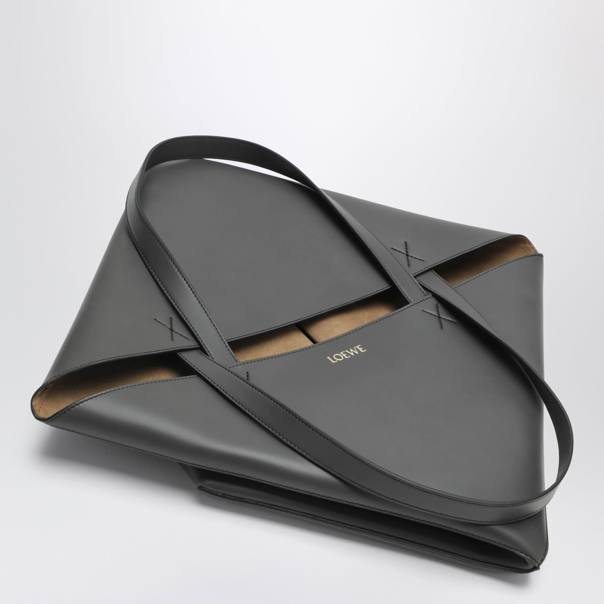 Dark grey Puzzle Fold Tote XL bag