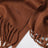 Sciarpa color cuoio in cashmere