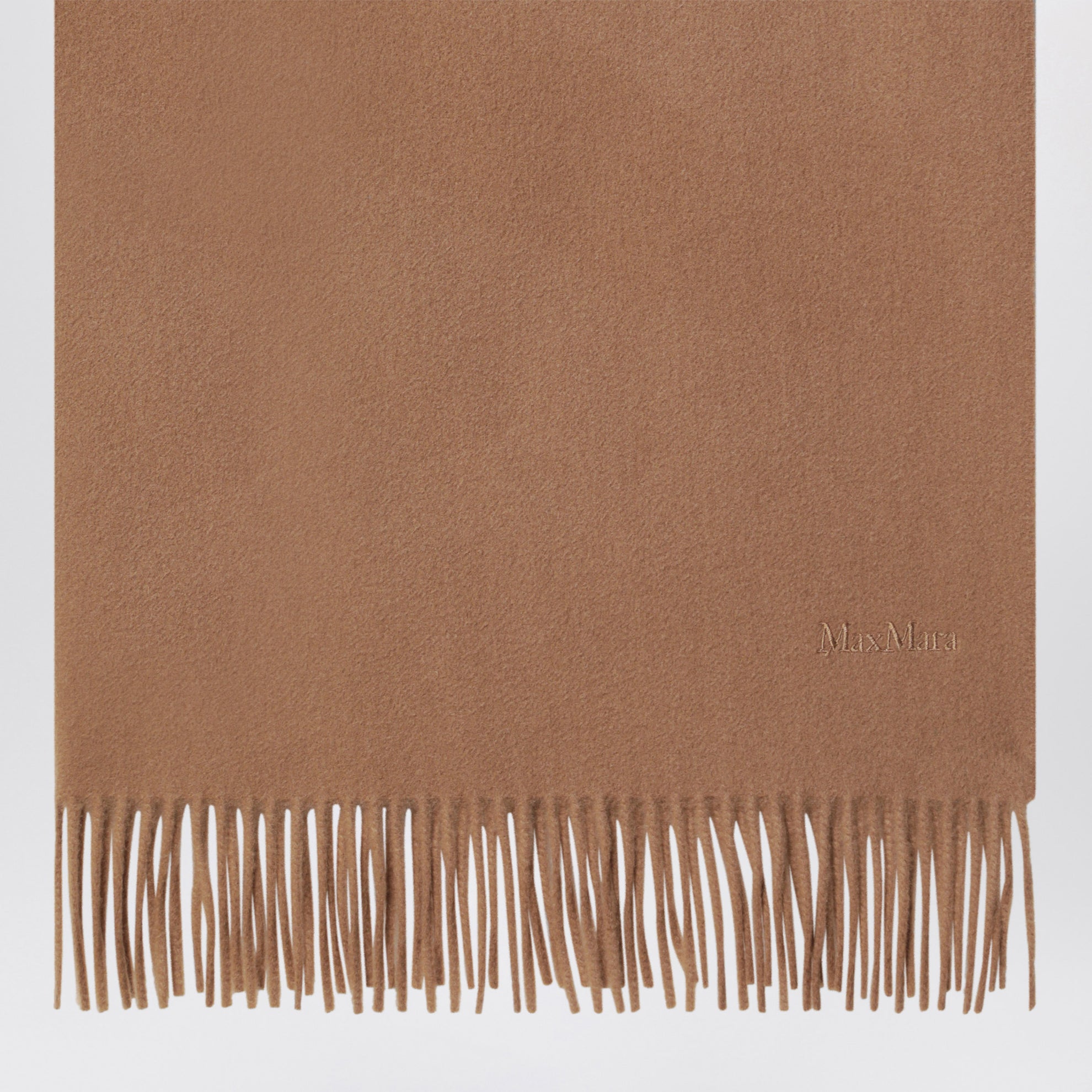 Sciarpa color cammello in cashmere