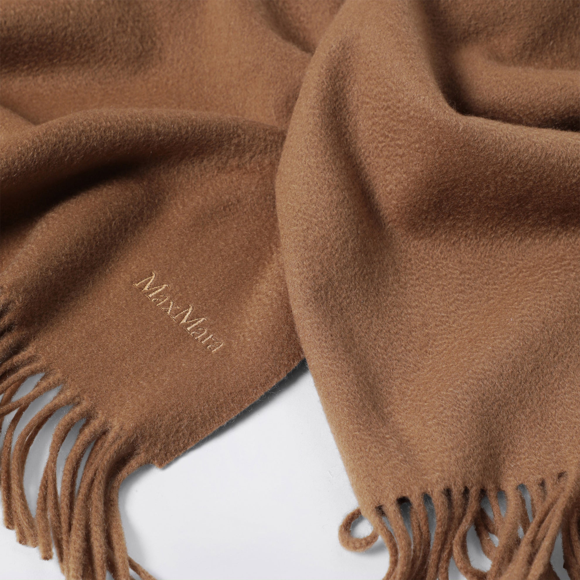Sciarpa color cammello in cashmere