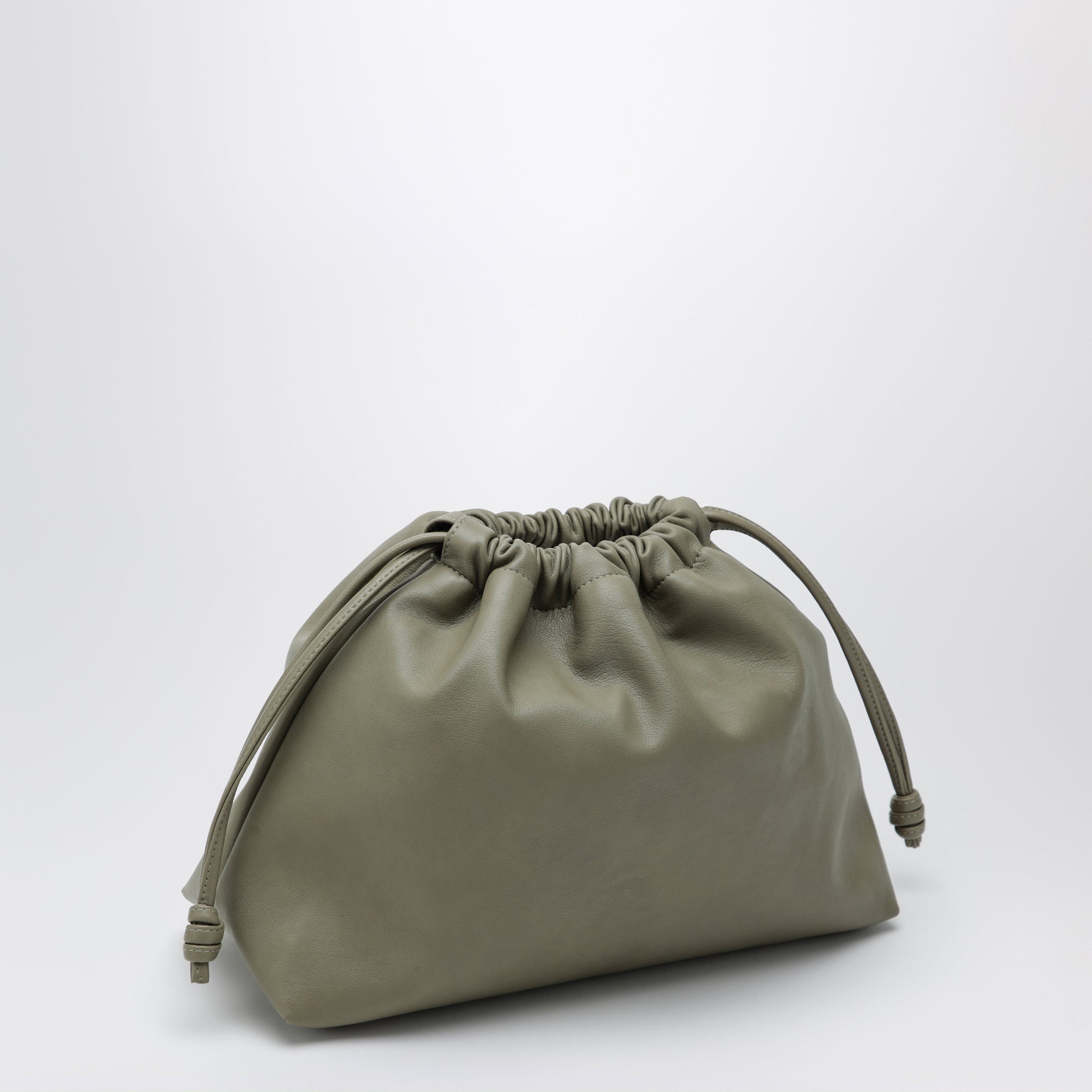 Morgan small faux leather pouch in sage