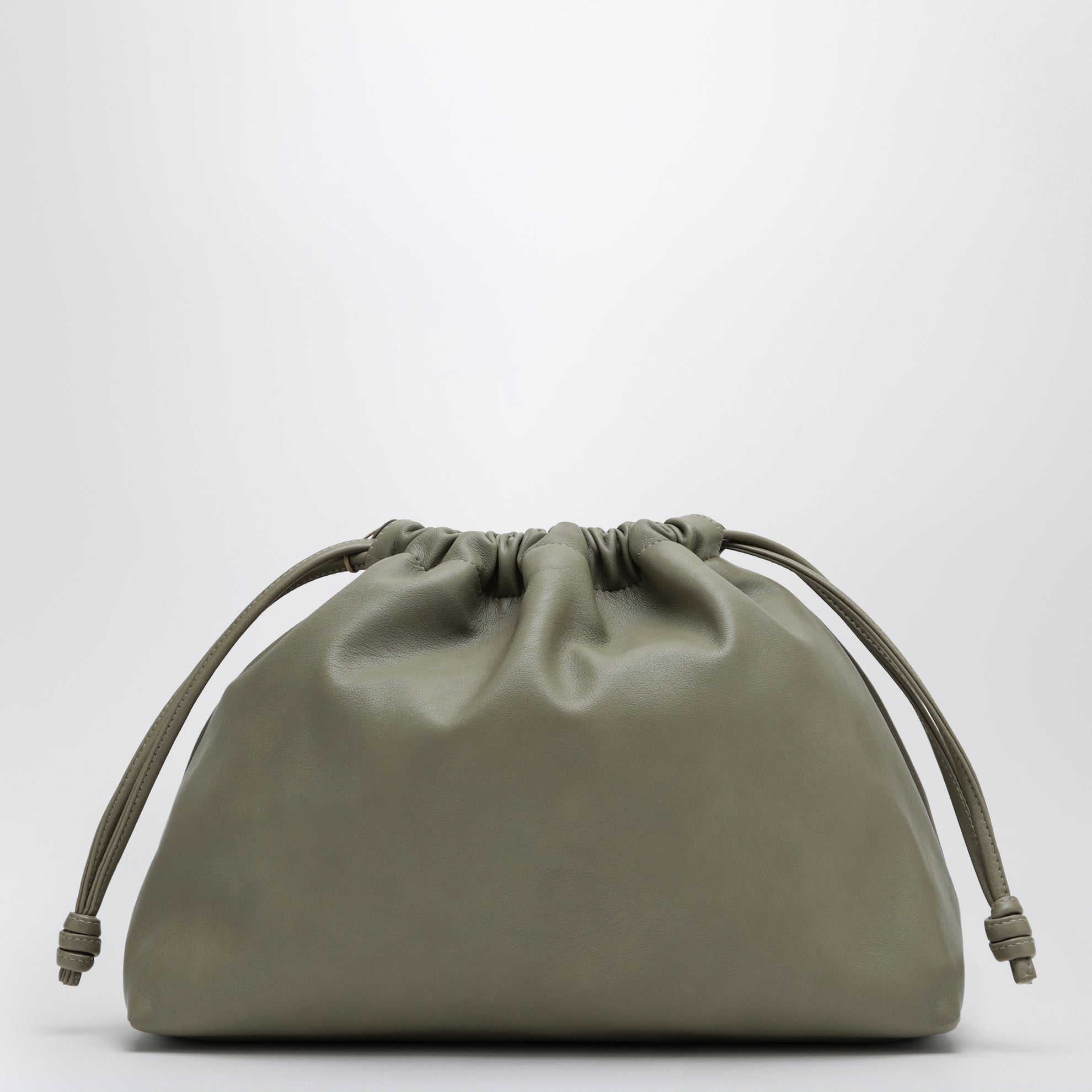 Morgan small faux leather pouch in sage