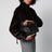 Kleine schwarze Morgan Pouch aus Kunstleder