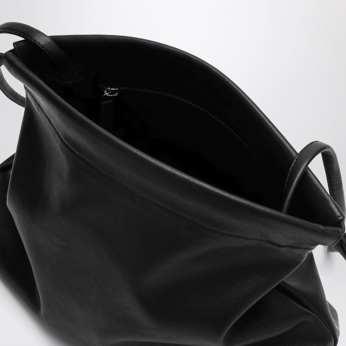 Small black Morgan pouch in faux leather