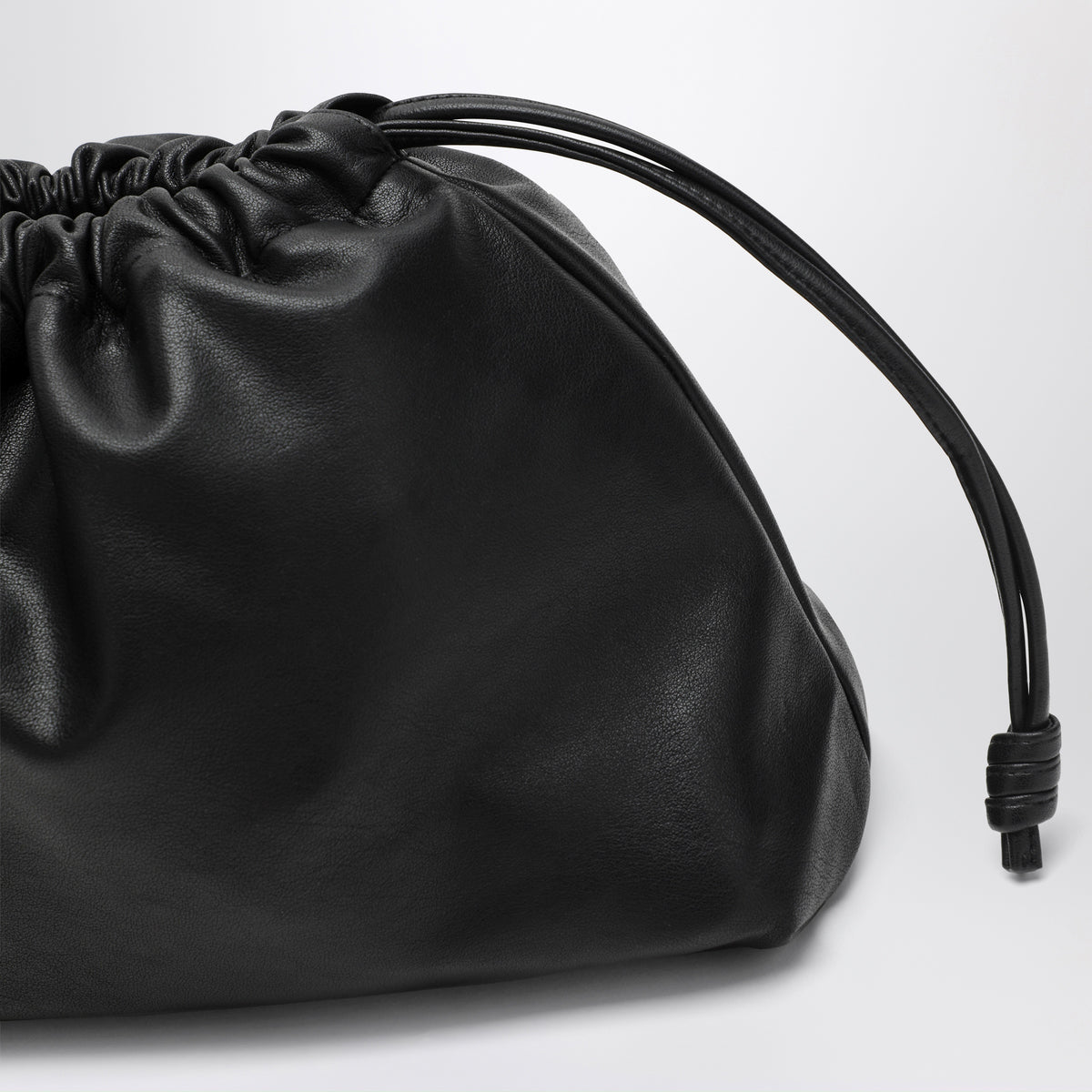 Small black Morgan pouch in faux leather