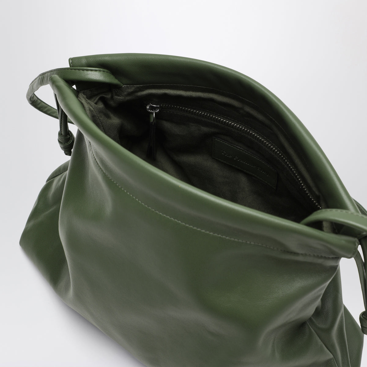 Kleine olivgrüne Morgan Pouch aus Kunstleder