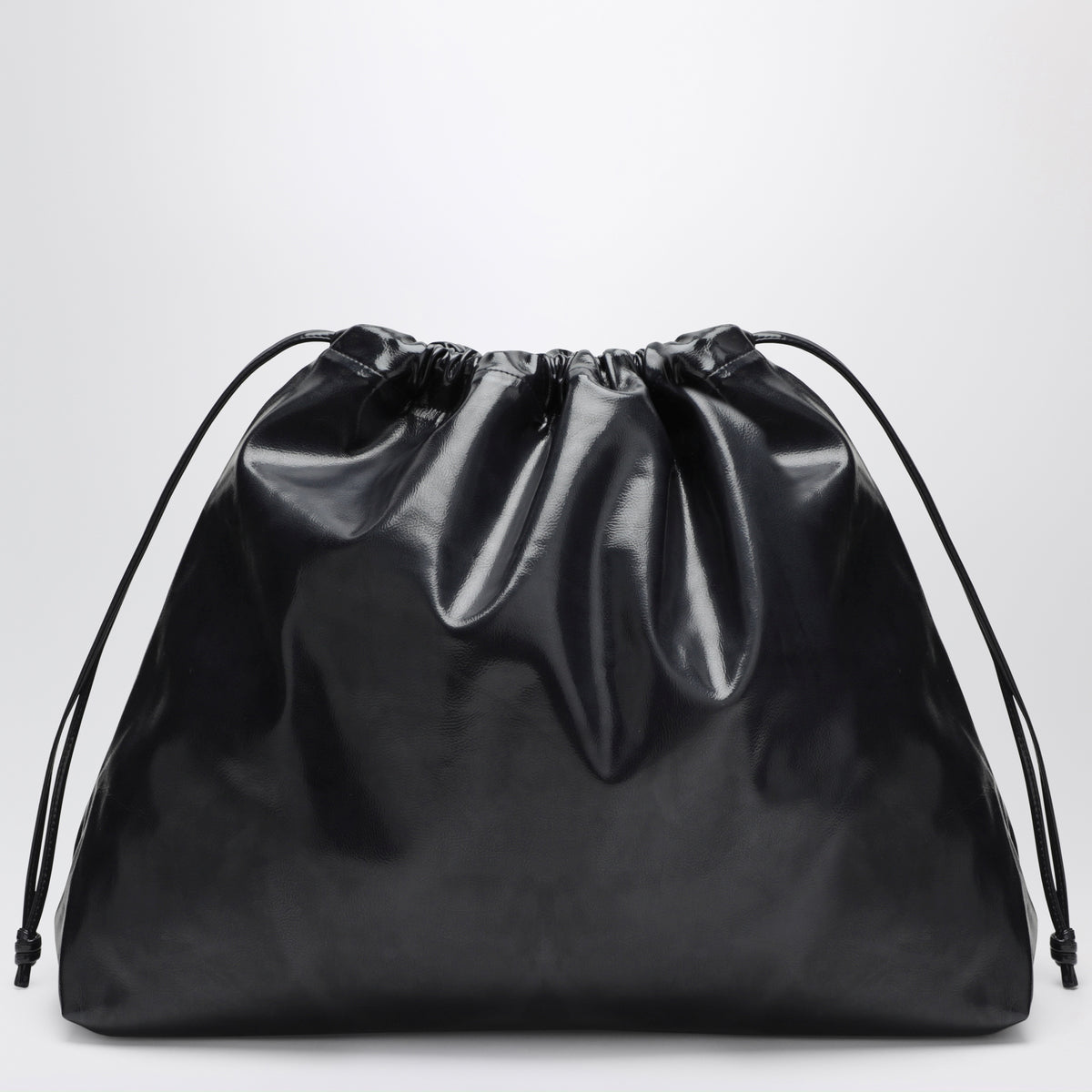 Große marineblaue Morgan Pouch aus Kunstleder