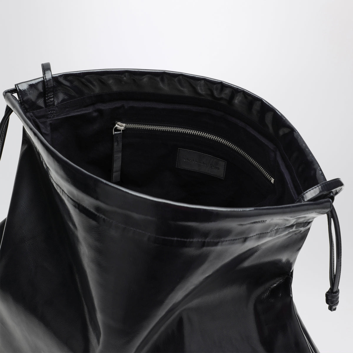 Große marineblaue Morgan Pouch aus Kunstleder