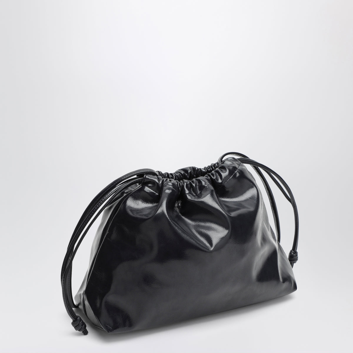 Kleine marineblaue Morgan Pouch aus Kunstleder
