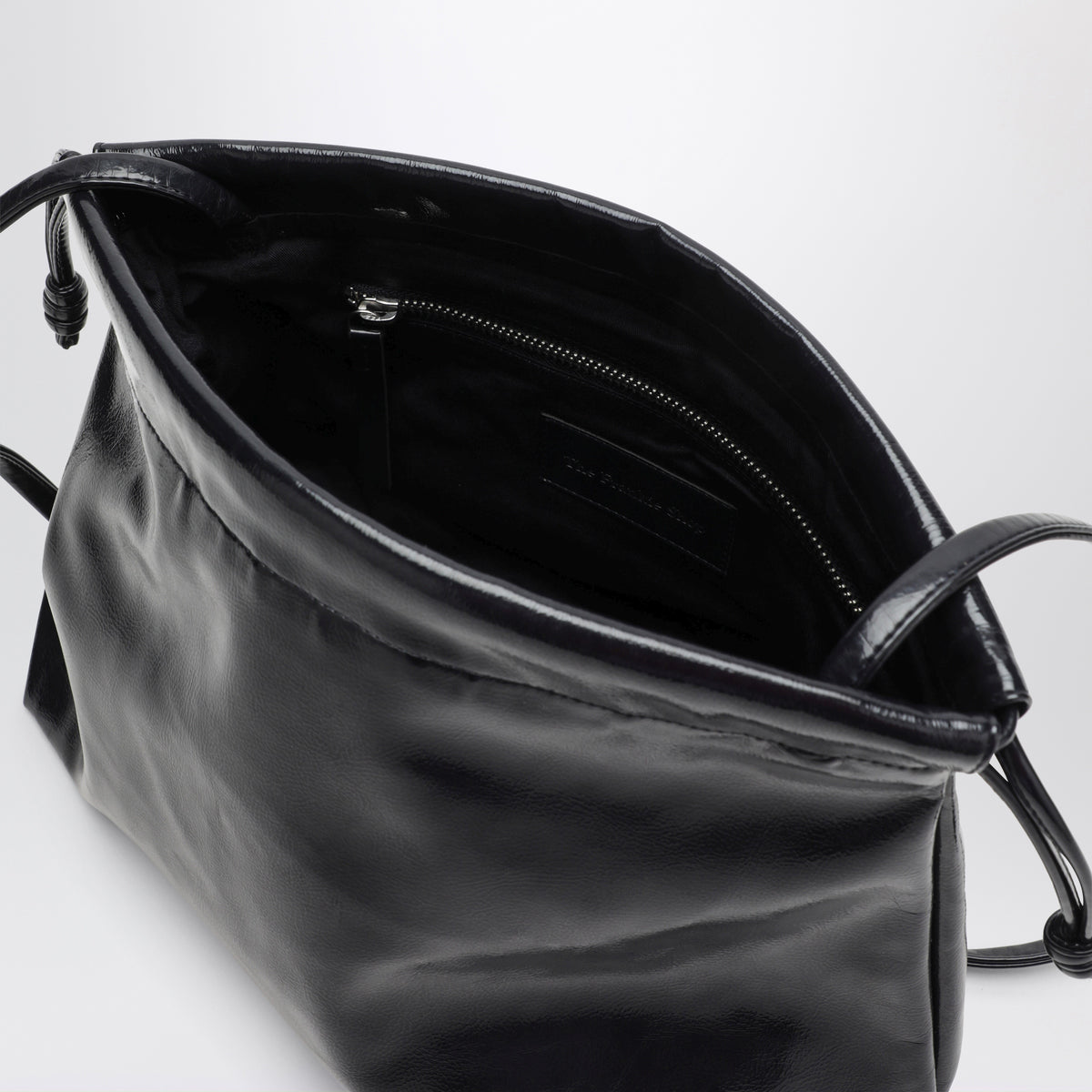 Kleine marineblaue Morgan Pouch aus Kunstleder