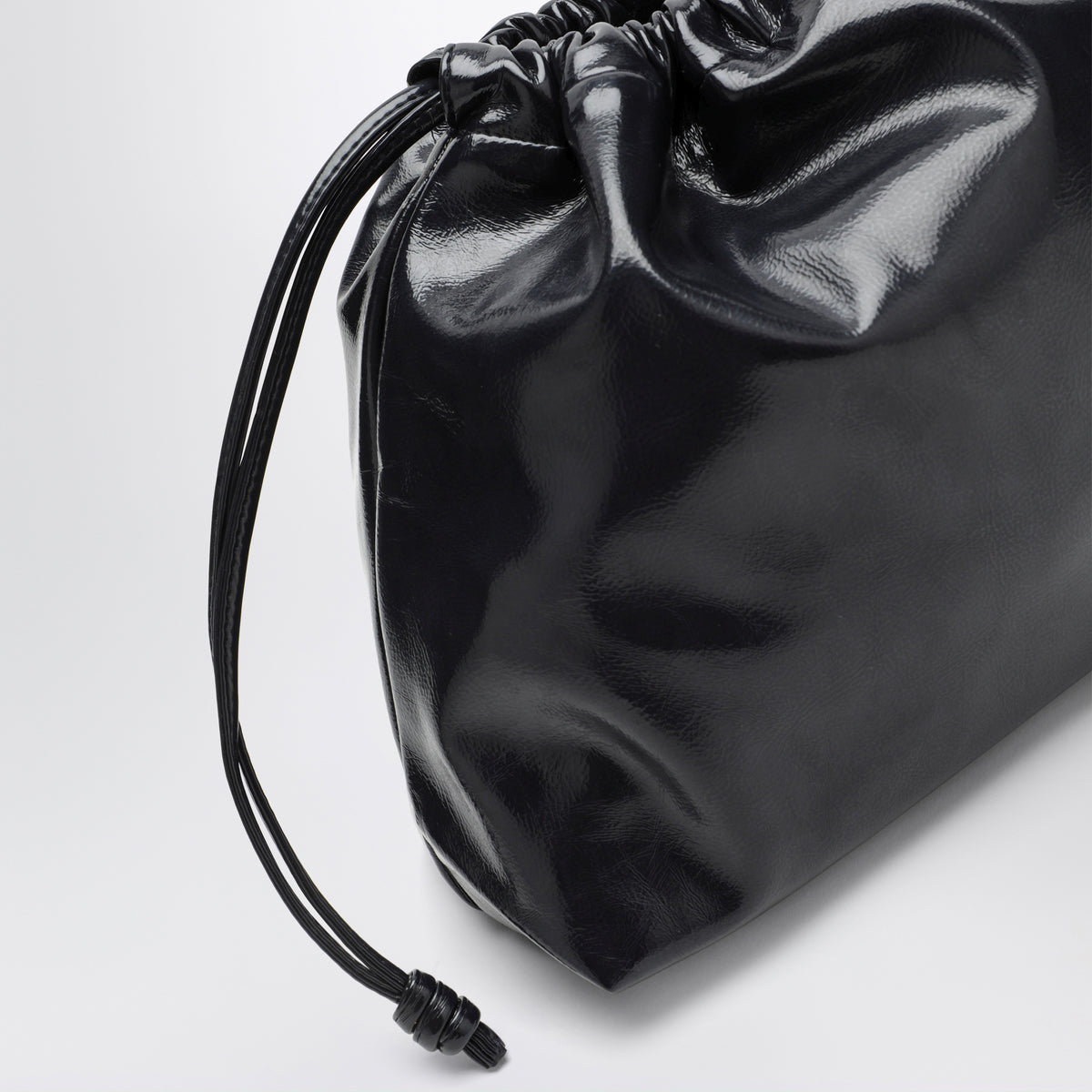 Kleine marineblaue Morgan Pouch aus Kunstleder