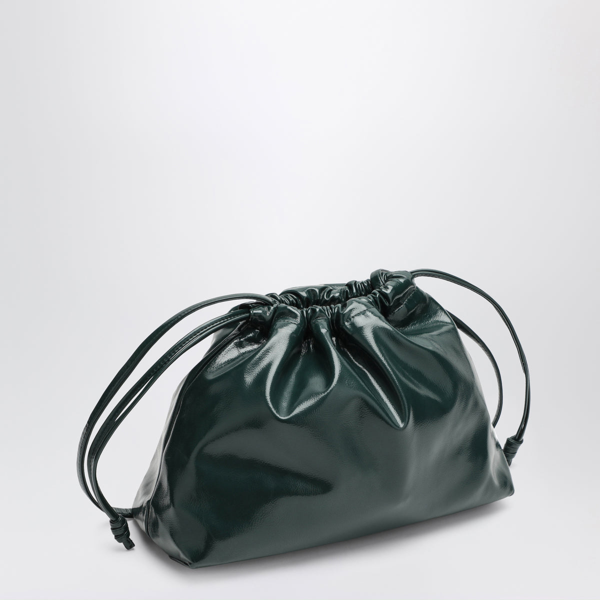 Pochette Morgan piccola verde bottiglia in ecopelle