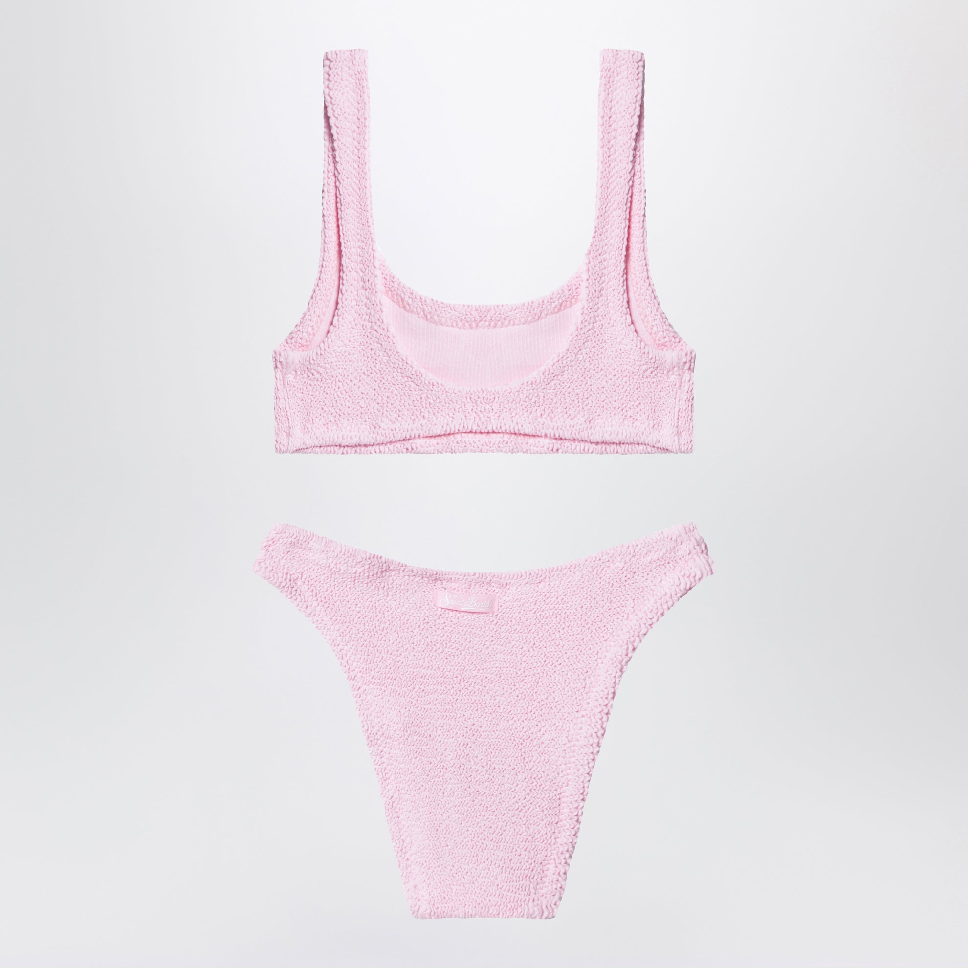 Baker bikini in pink crinkle fabric