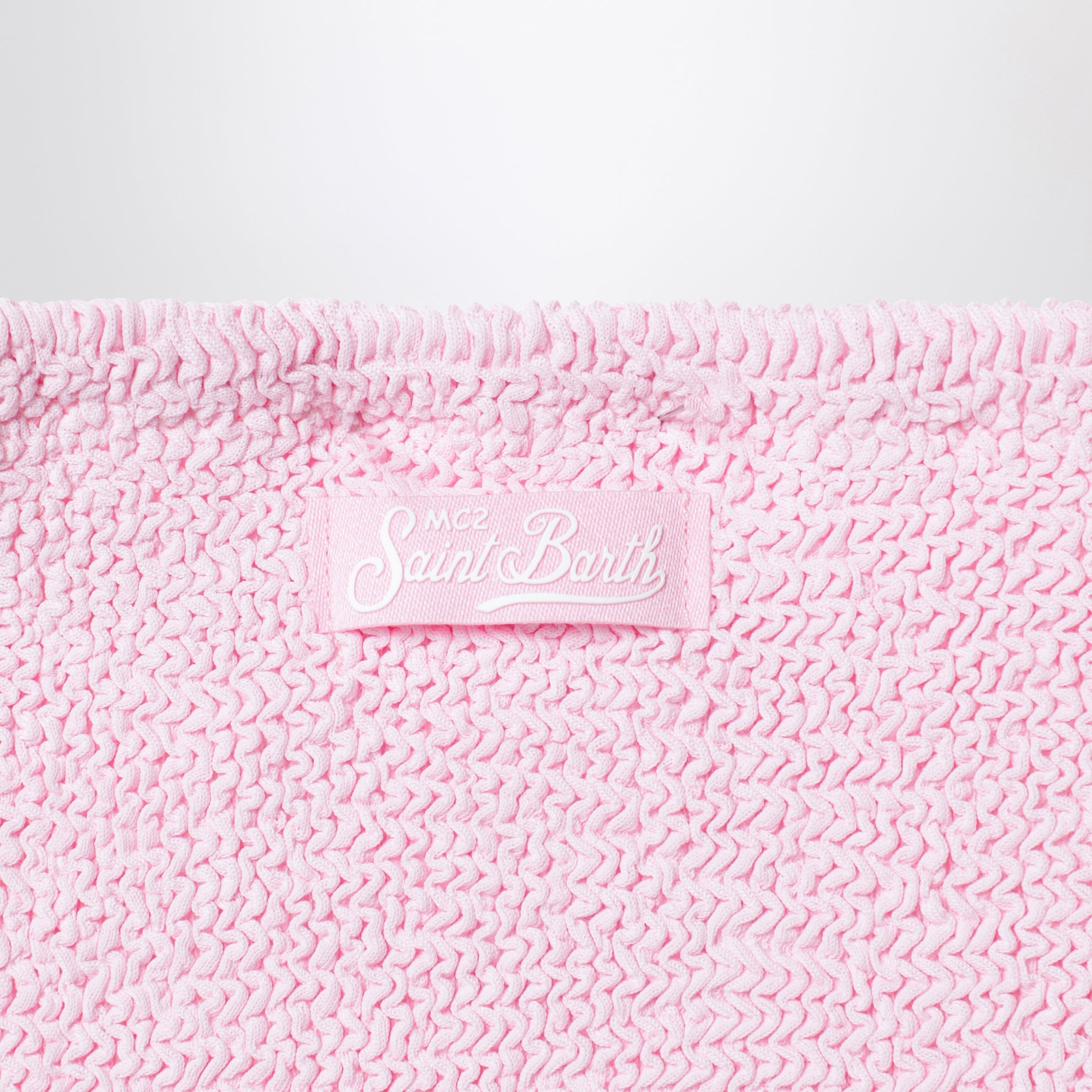 Baker bikini in pink crinkle fabric