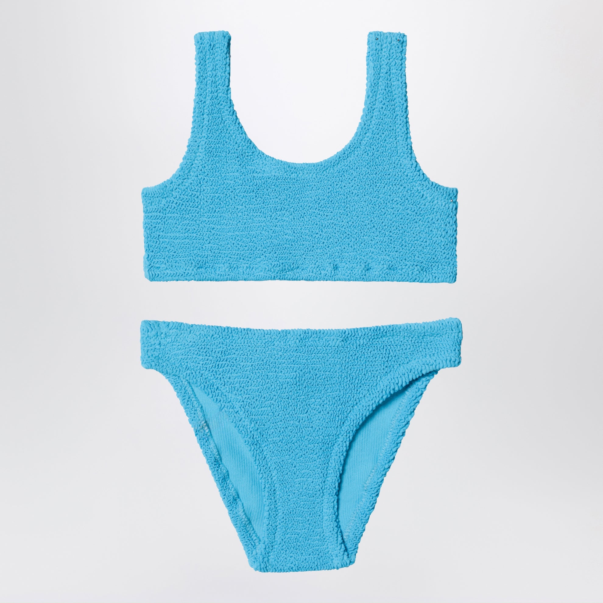 Baker bikini in light blue crinkle fabric