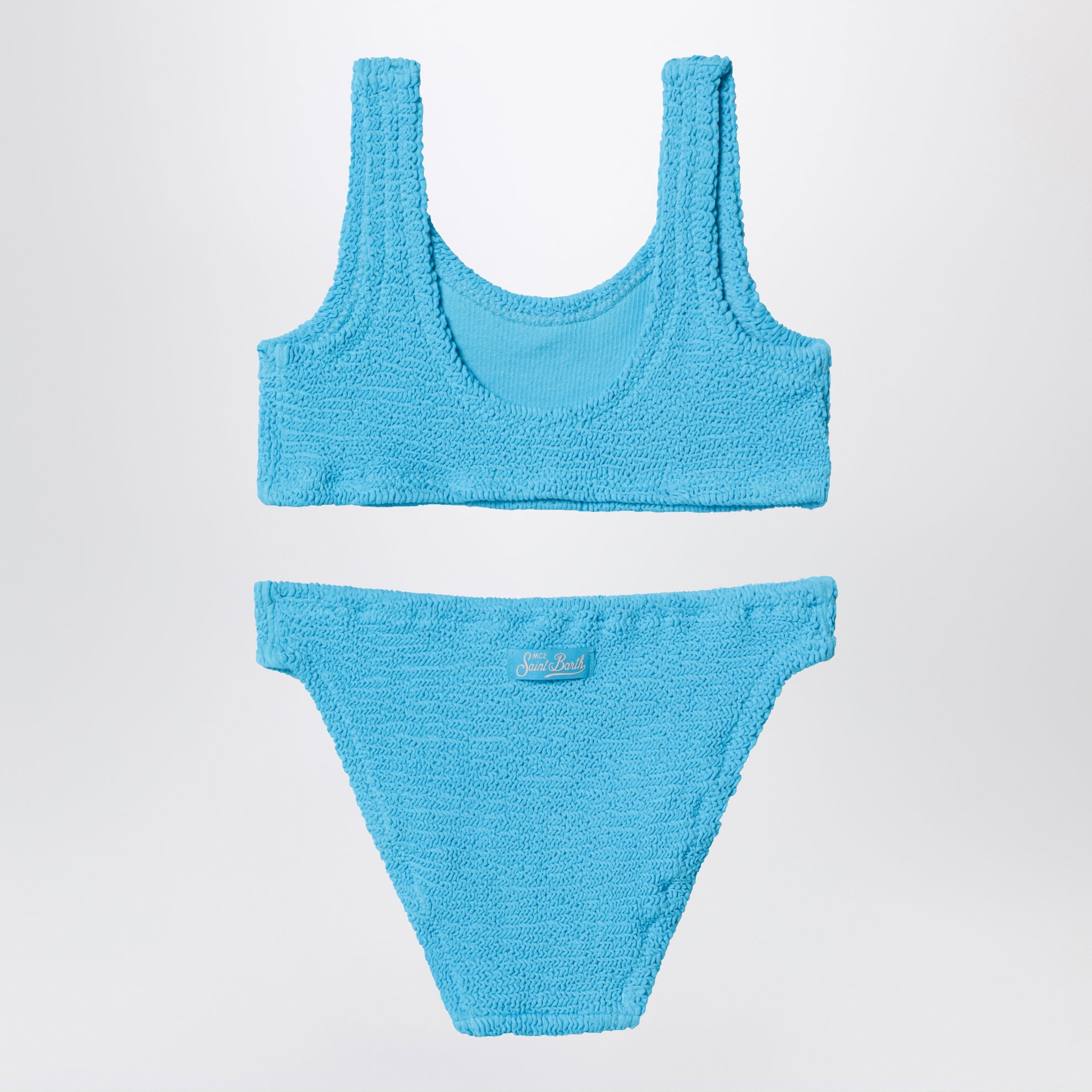 Baker bikini in light blue crinkle fabric