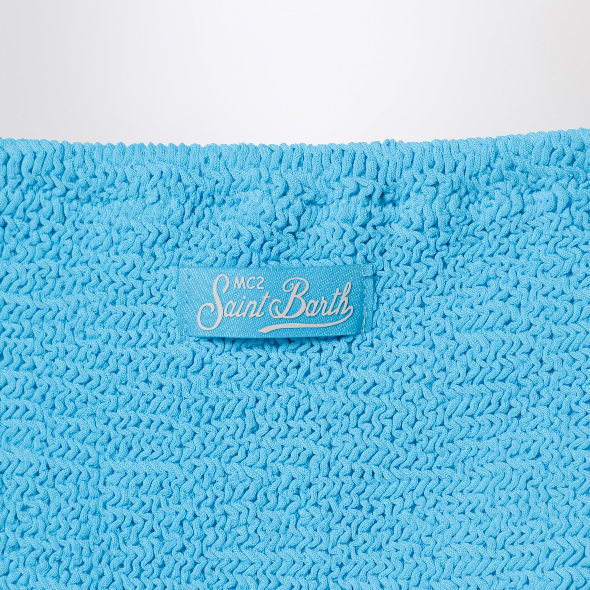 Baker bikini in light blue crinkle fabric