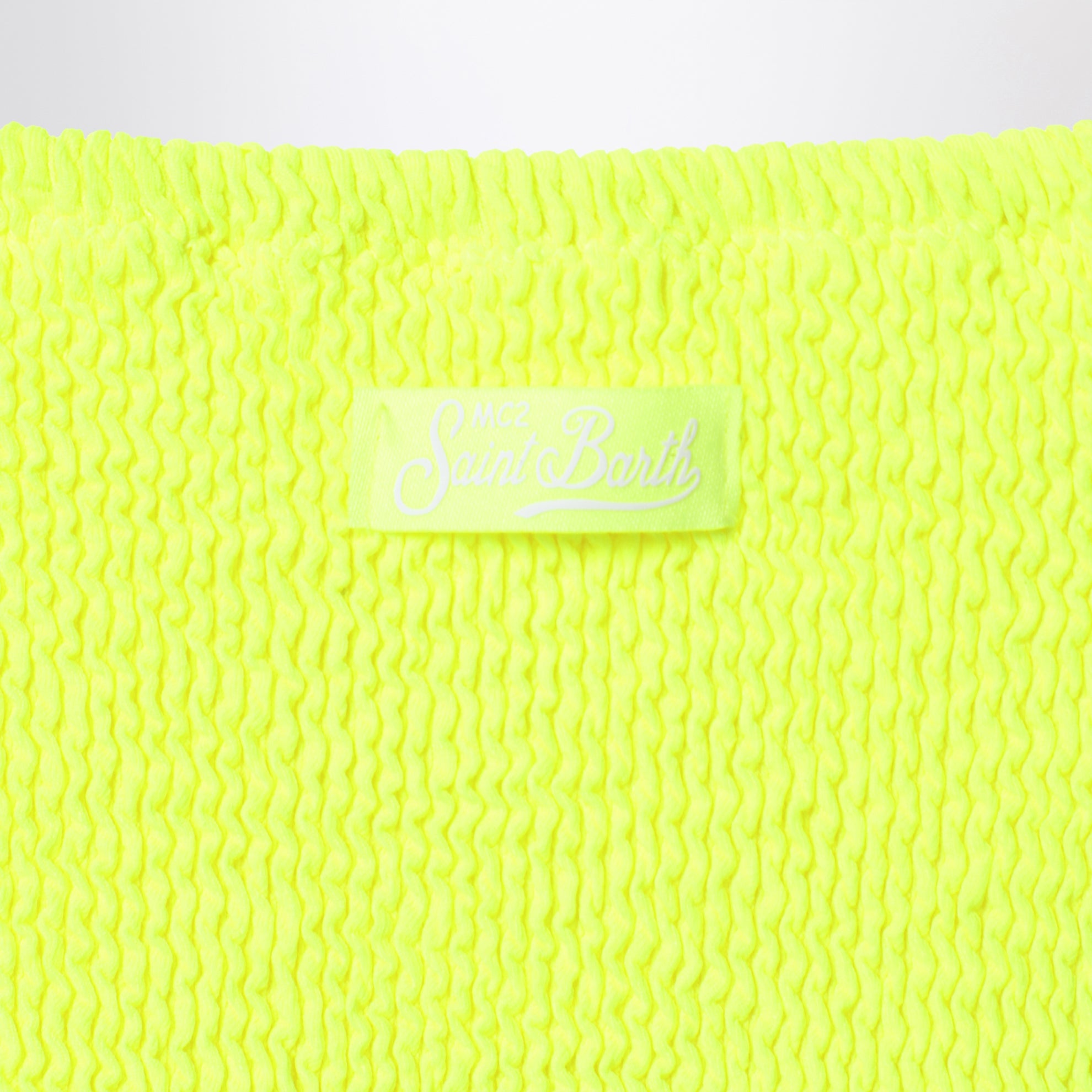 Baker bikini in neon yellow crinkle fabric