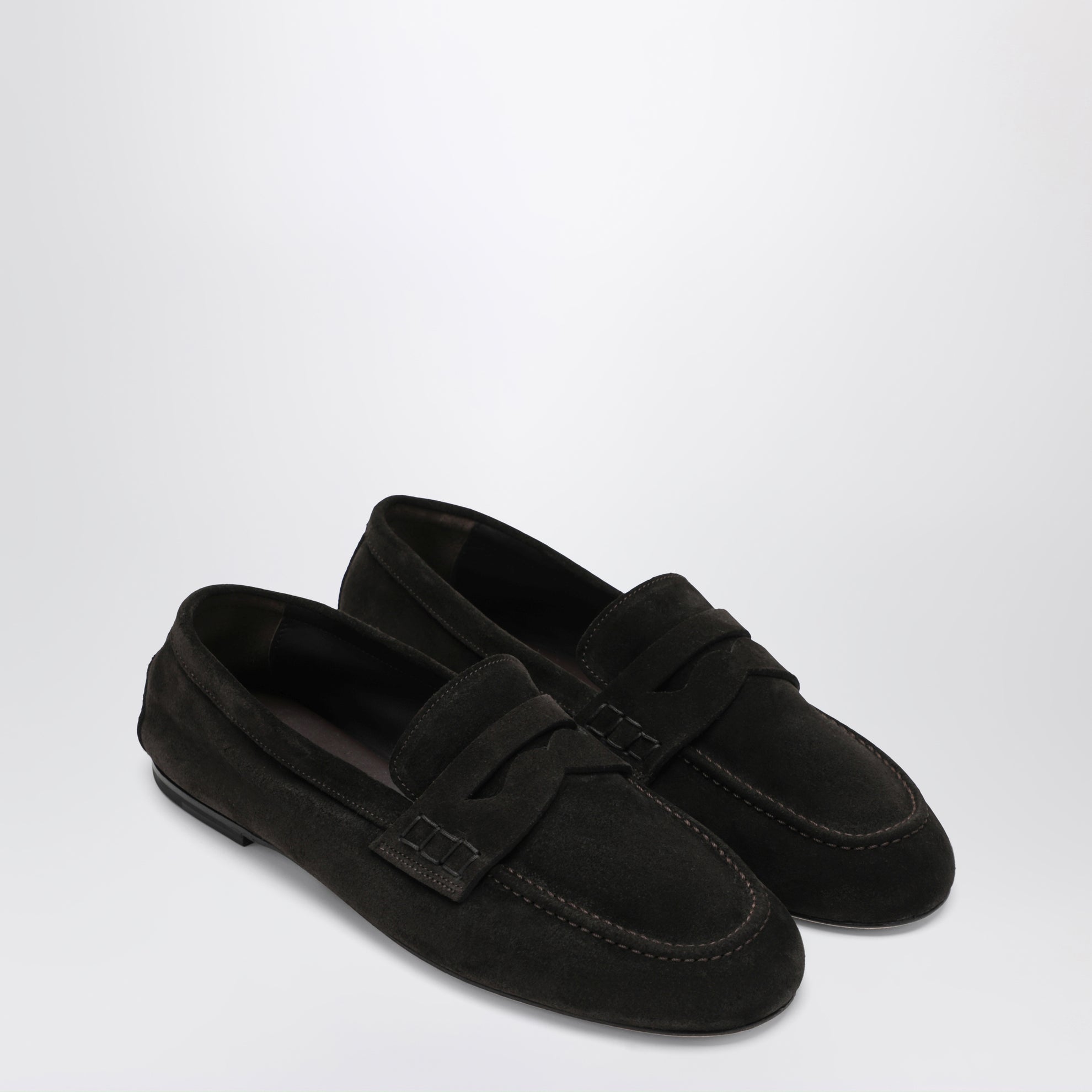 Mocassins en daim couleur espresso